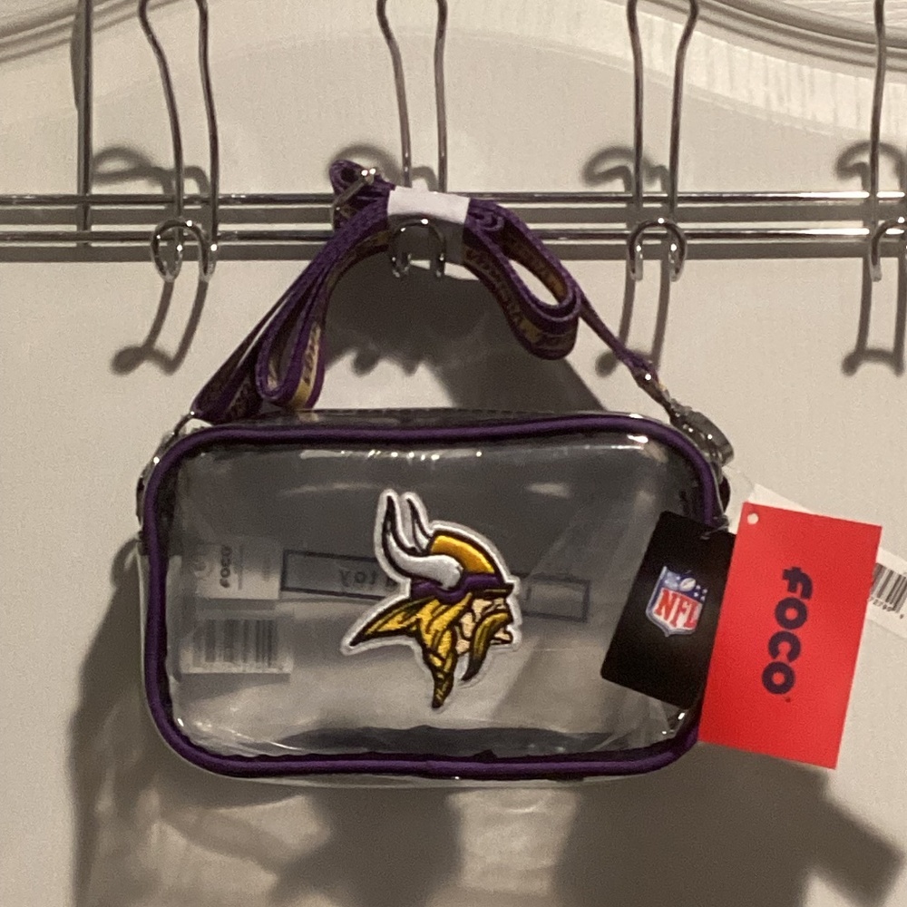 NWT Minnesota Vikings Clear Stadium/Arena/Messenger/Crossbody Bag
